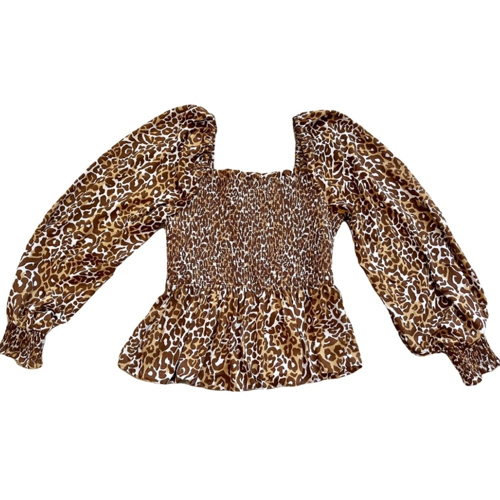 NWOT Lilly Pulitzer Demi Smocked Top in Chocolate My Favorite Spot Size Medium